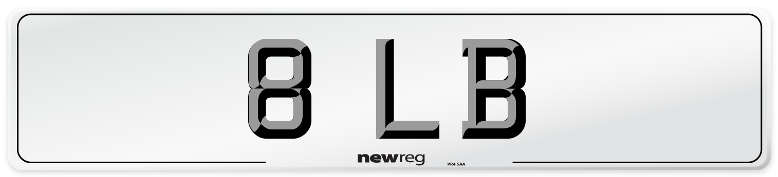 8 LB Number Plate from New Reg
